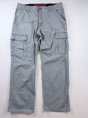 Wrangler Light Gray Cargo Pants with Utility Pockets